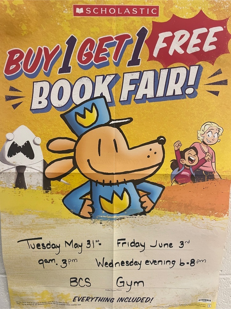poster for BCS book fair
