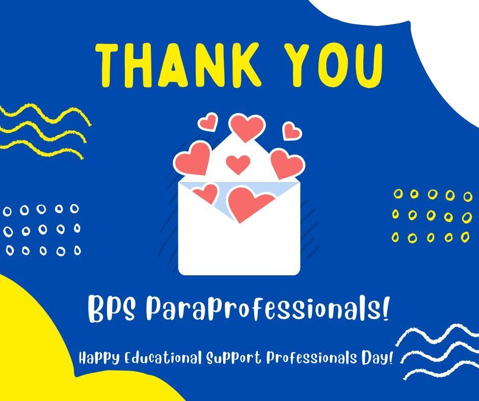 Thank you BPS paraprofessionals