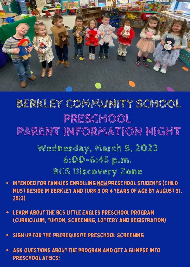 BCS Preschool Parent Information Night
